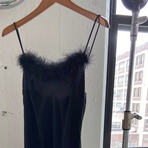 Vintage Midi Feather Dress, Similar to Reformation